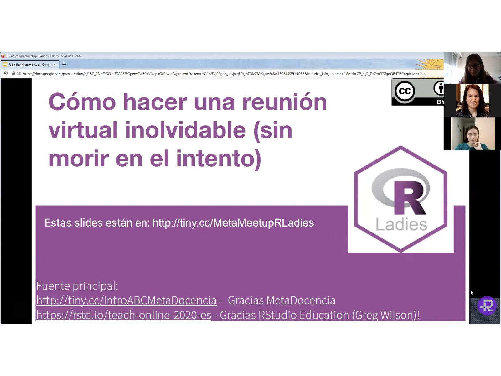 Descripción de la imagen del MetaMeetup R-Ladies.