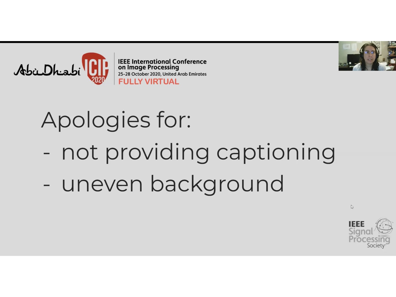 Descripción de la imagen de la IEEE International Conference on Image Processing 2020.