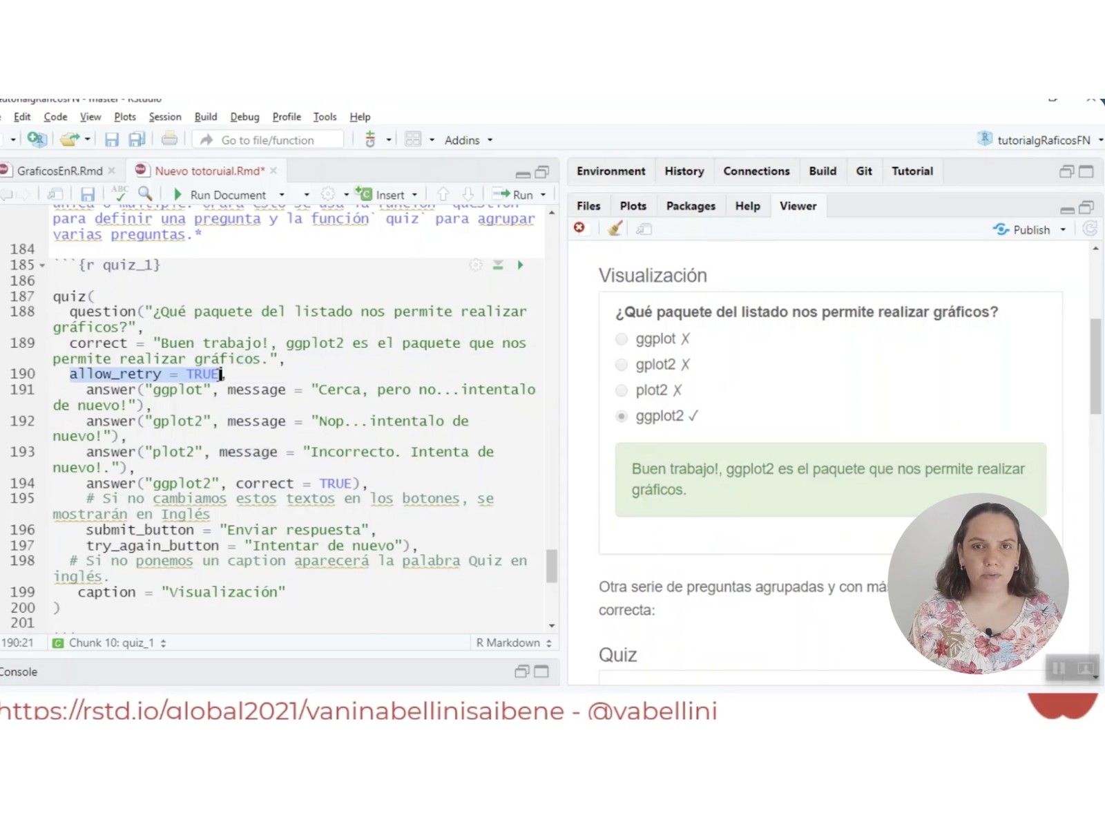 Descripción de la imagen de rStudio::Global 2021.
