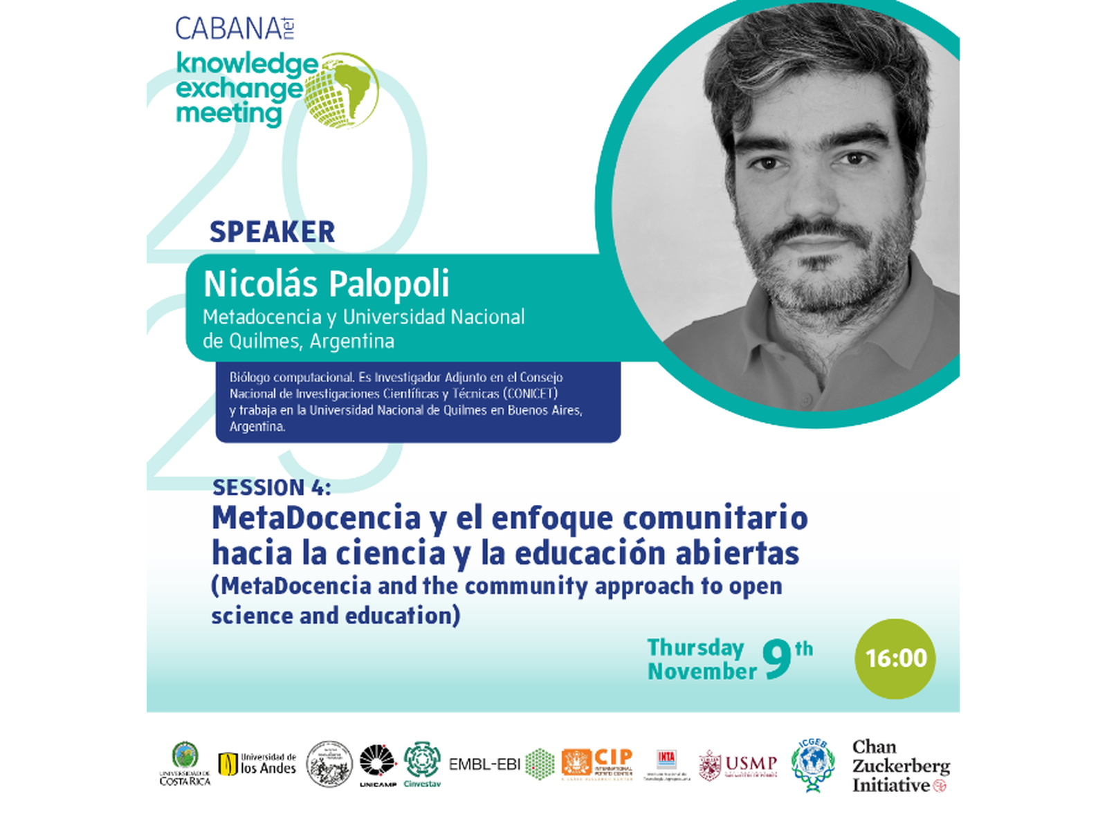 Descripción de la imagen del CABANAnet Knowledge Exchange Meeting 2023.