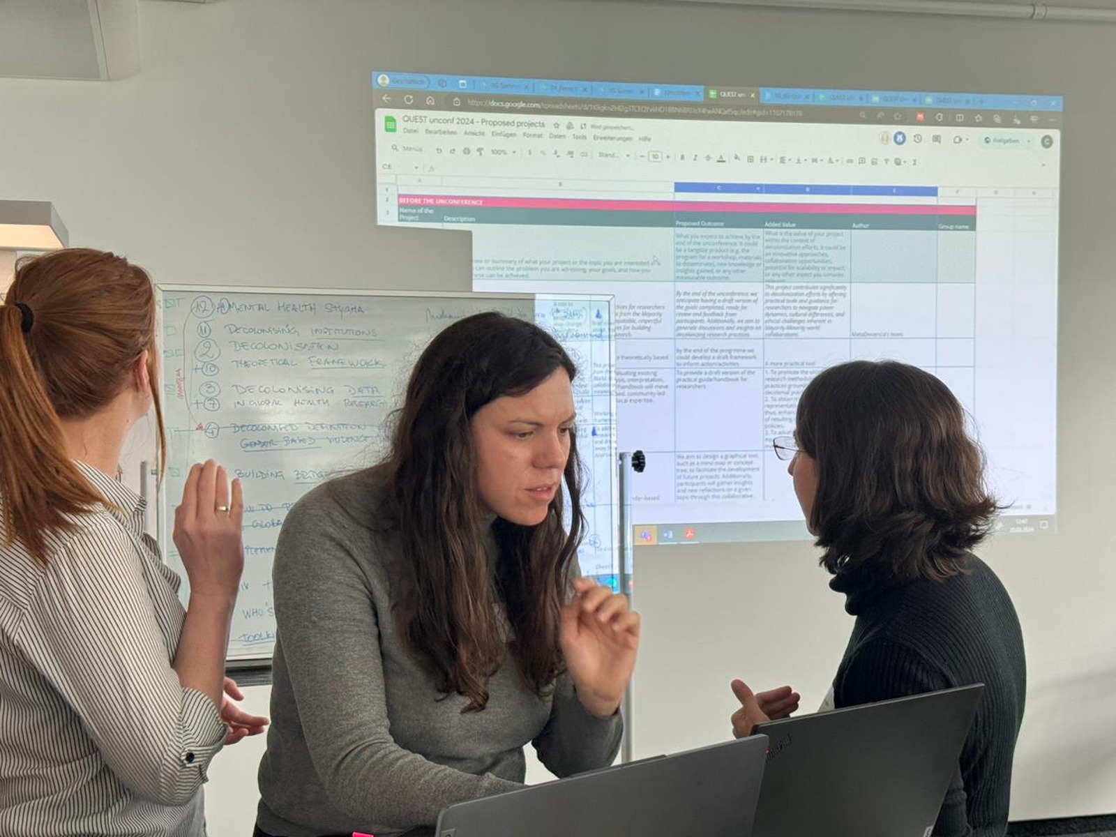 Descripción de la imagen del taller en la QUEST Summer School.