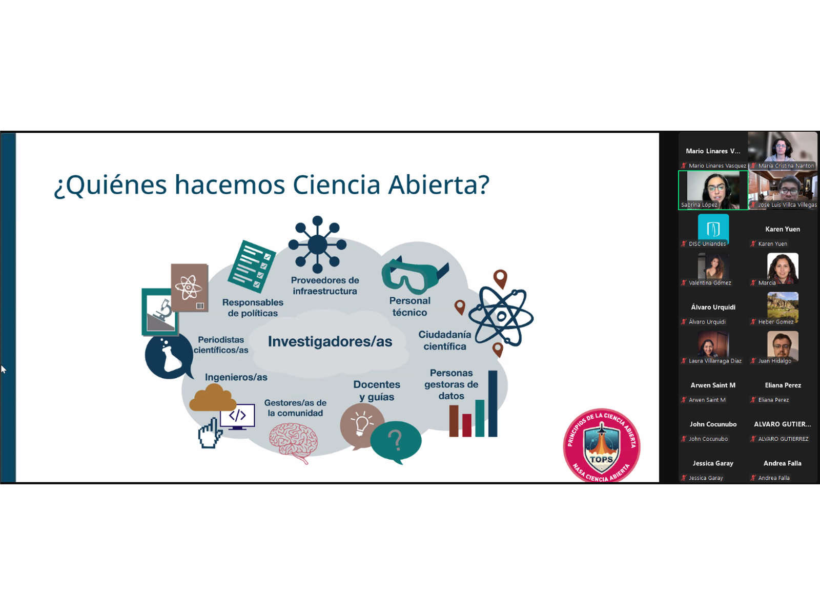 Descripción de la imagen del seminario para la Universidad de Los Andes (Colombia).