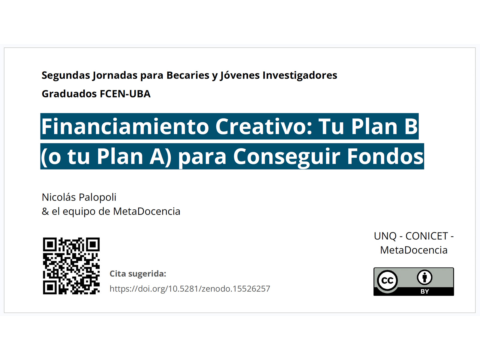 Descripción de la imagen de las Segundas Jornadas para Becaries y Jóvenes Investigadorxs de Exactas UBA.