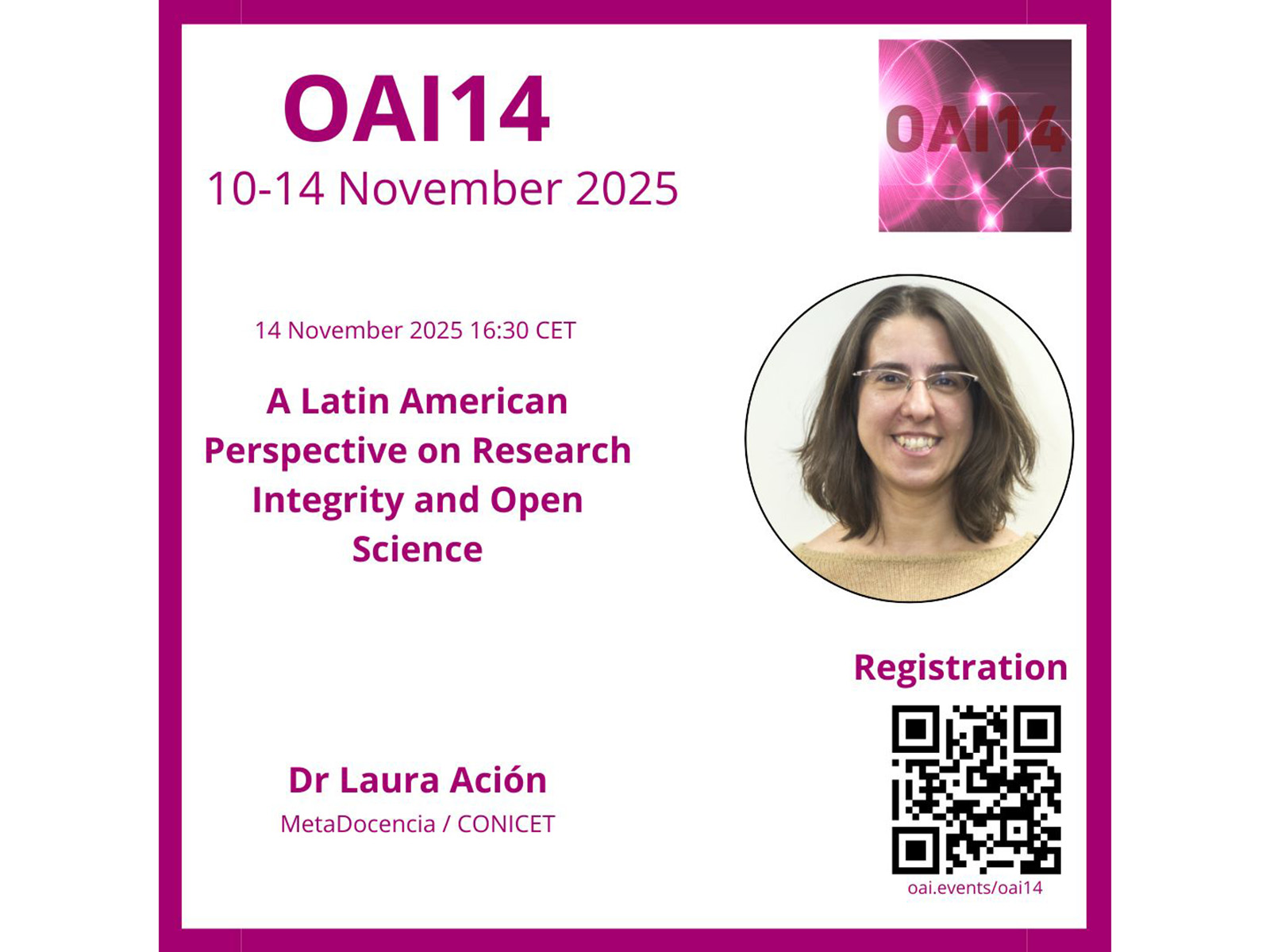 Descripción de la imagen del evento OAI14.